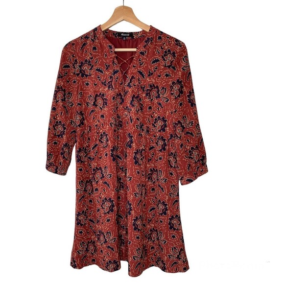 MADEWELL 100% Silk Floral Short Dress - Picture 3 of 8